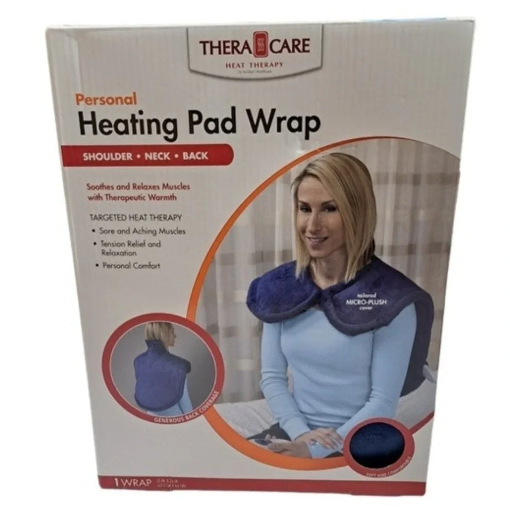 Theracare Personal Heating Pad Wrap Shoulders, Neck & Back 3 Heat Levels